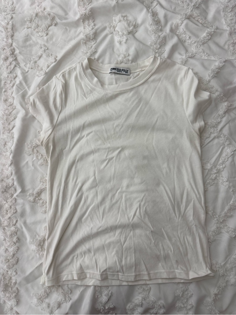 Princess Polly Ivory Short Sleeve Crew Tee